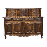 Buffet provençal Louis XV à glissants en noyer, fabrication des années 1950