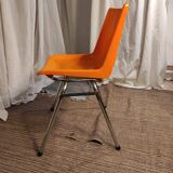 Orange plastic chair 1970
