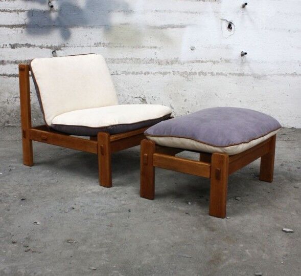 Fauteuil vintage en chêne