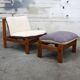 Fauteuil vintage en chêne