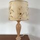 Pink alabaster lamp and dried flower lampshade 1970