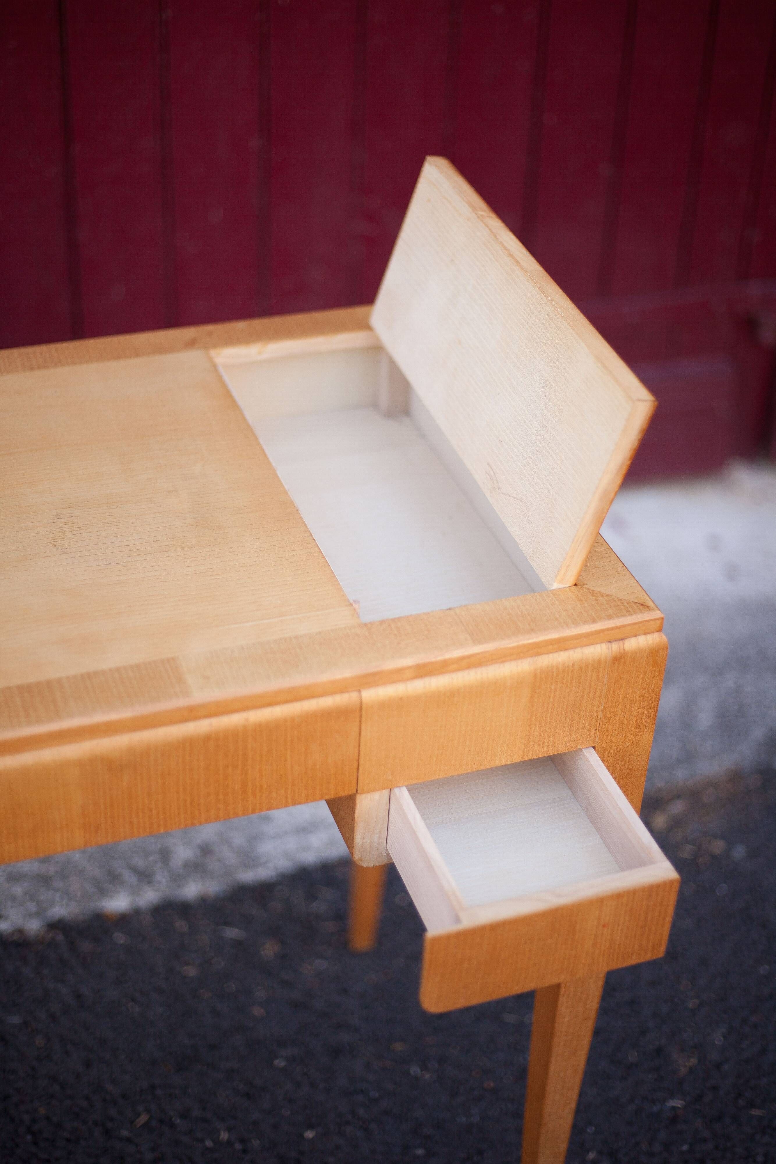 Wood desk, wood console