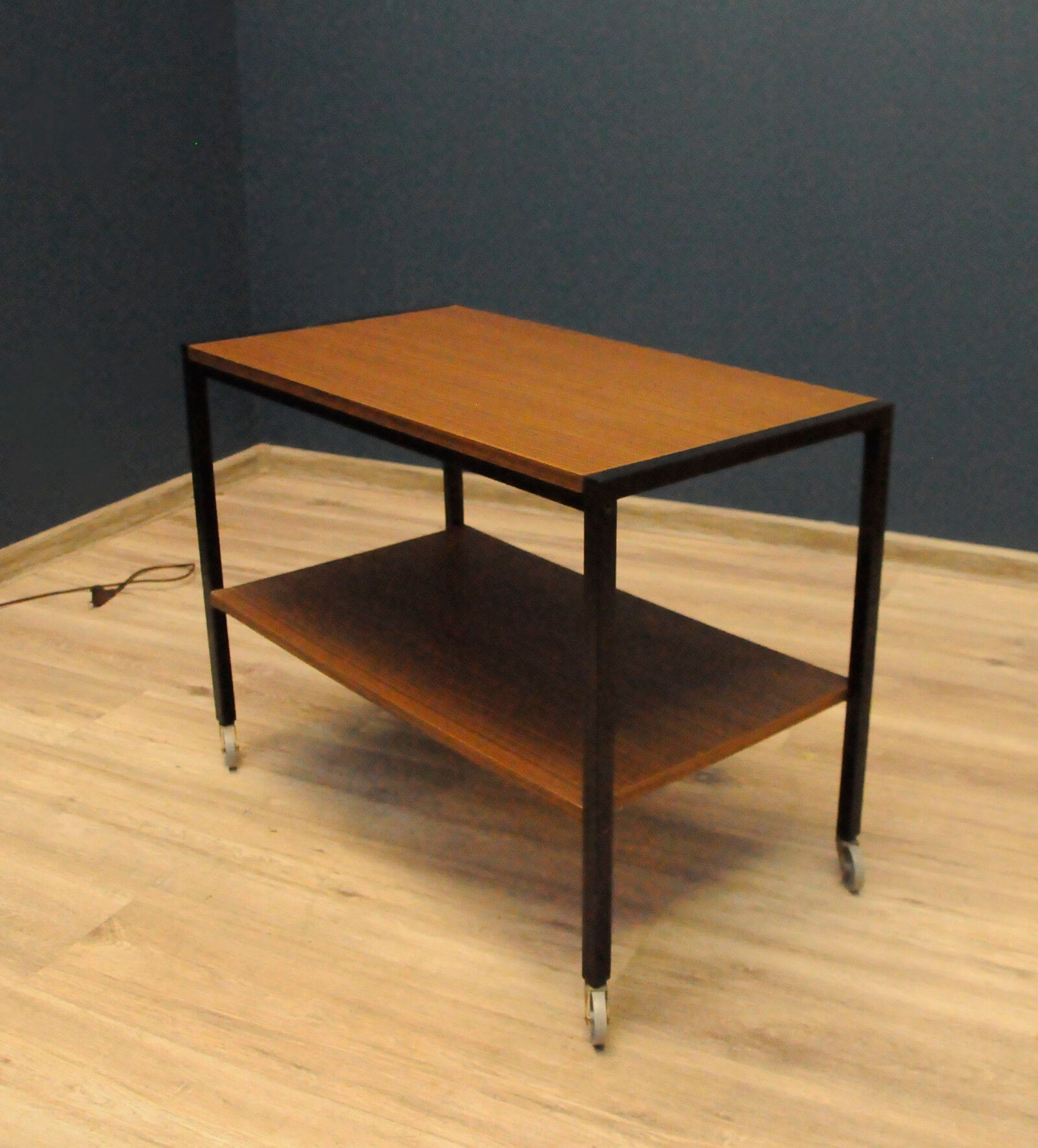 Danish coffee table on modern wheels