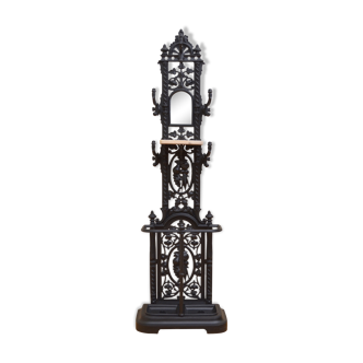 Stylish Victorian cast iron hall stand