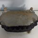 Old black iron planter