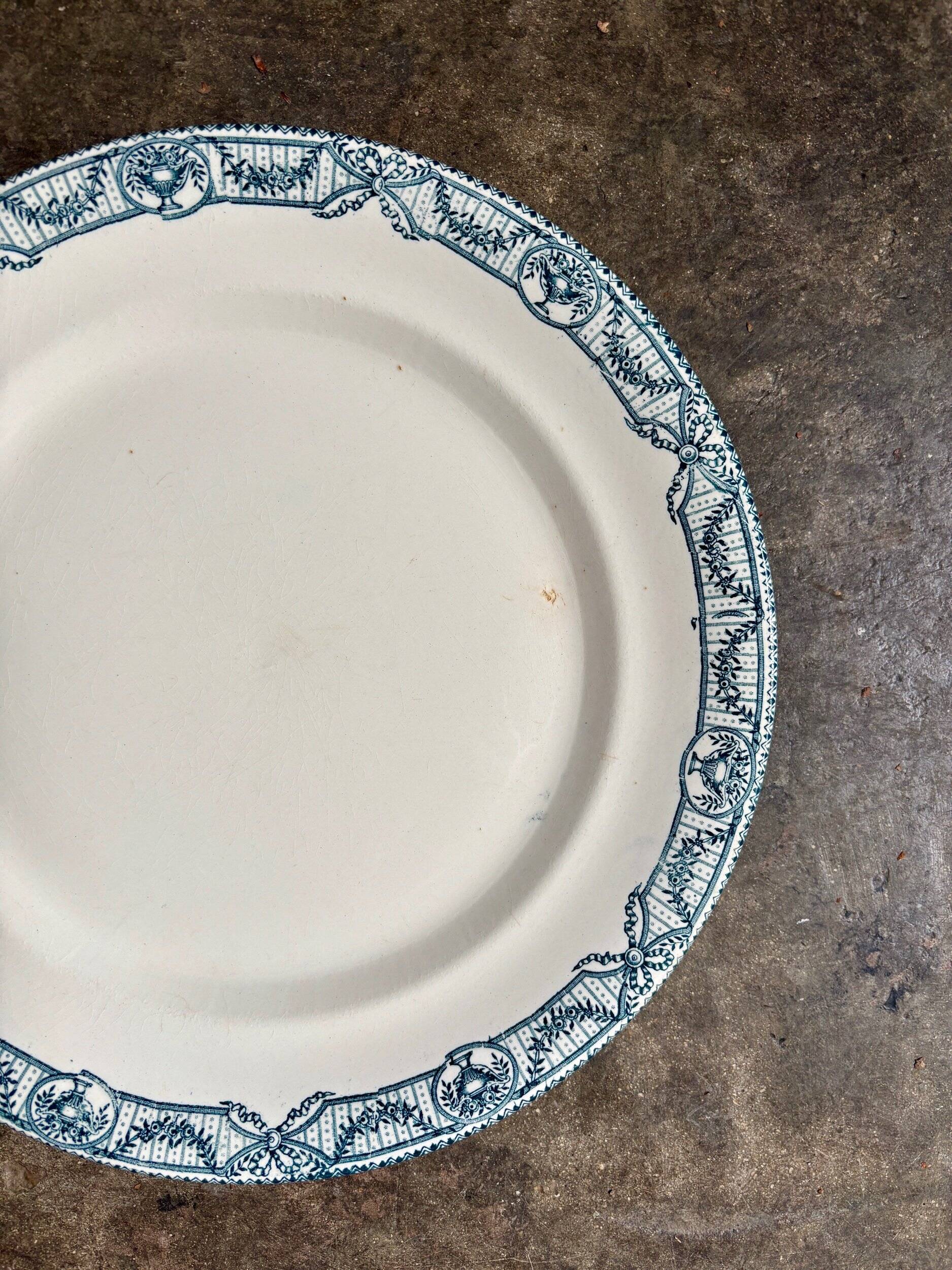 Round Salins ironstone dish, "Directoire" service