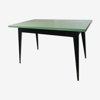 Tolix table, vintage metal and formica