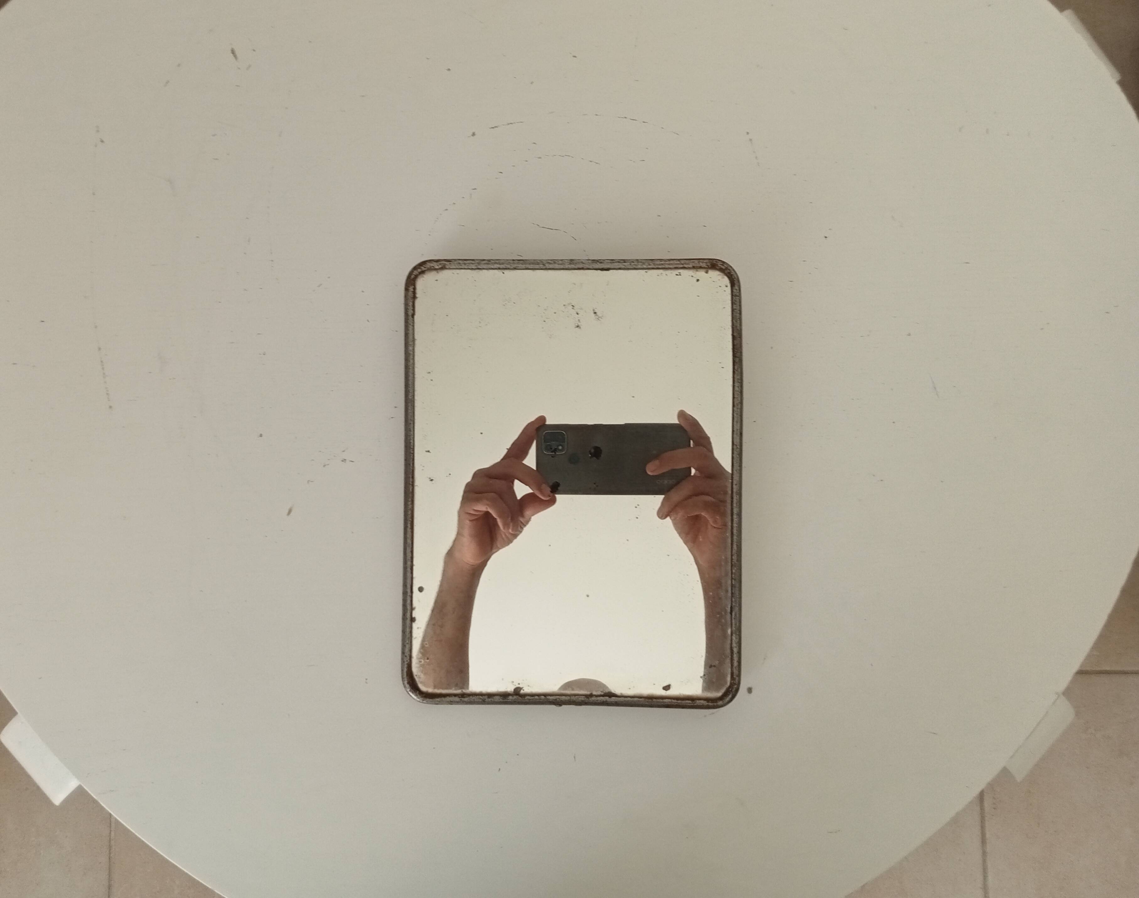 Antique barber's mirror 24*18 cm