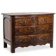 Parisian chest of drawers with 5 drawers, made of solid walnut, from the Louis XIV period.