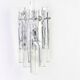 Superb wall sconces in crystal rod by Kinkeldey, Germany, 1970s.