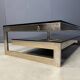 Vintage two-tiered coffee table in 23kt belgochrome, 1970s