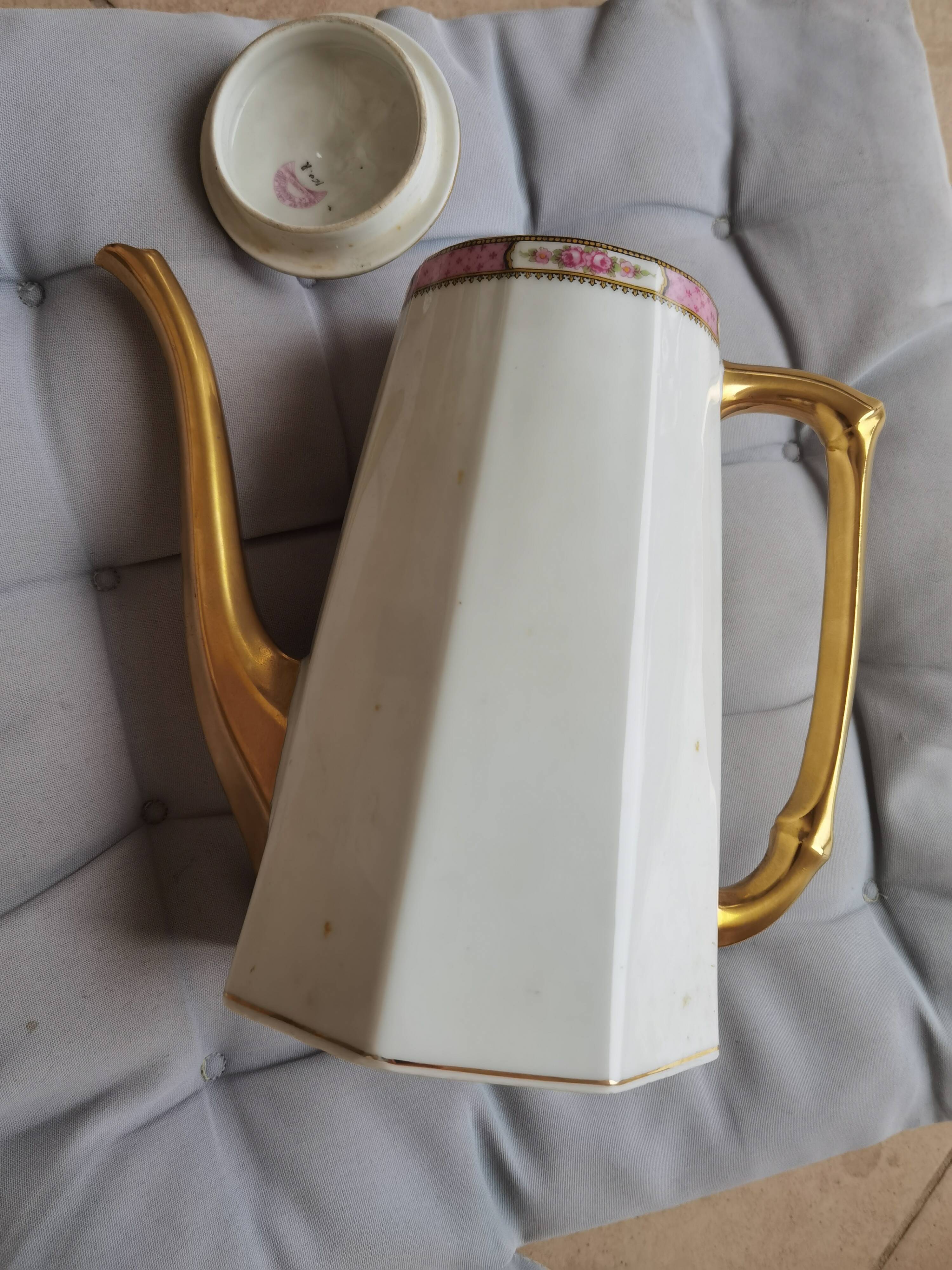 Antique Limoges porcelain coffee pot