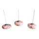 Set of 3 pendants in pink marbled opaline