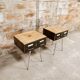 Pair of industrial style bedside table
