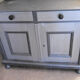 Buffet low 19th - silver grey patina and slate