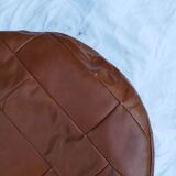 Sede Patchwork Leather Pouf