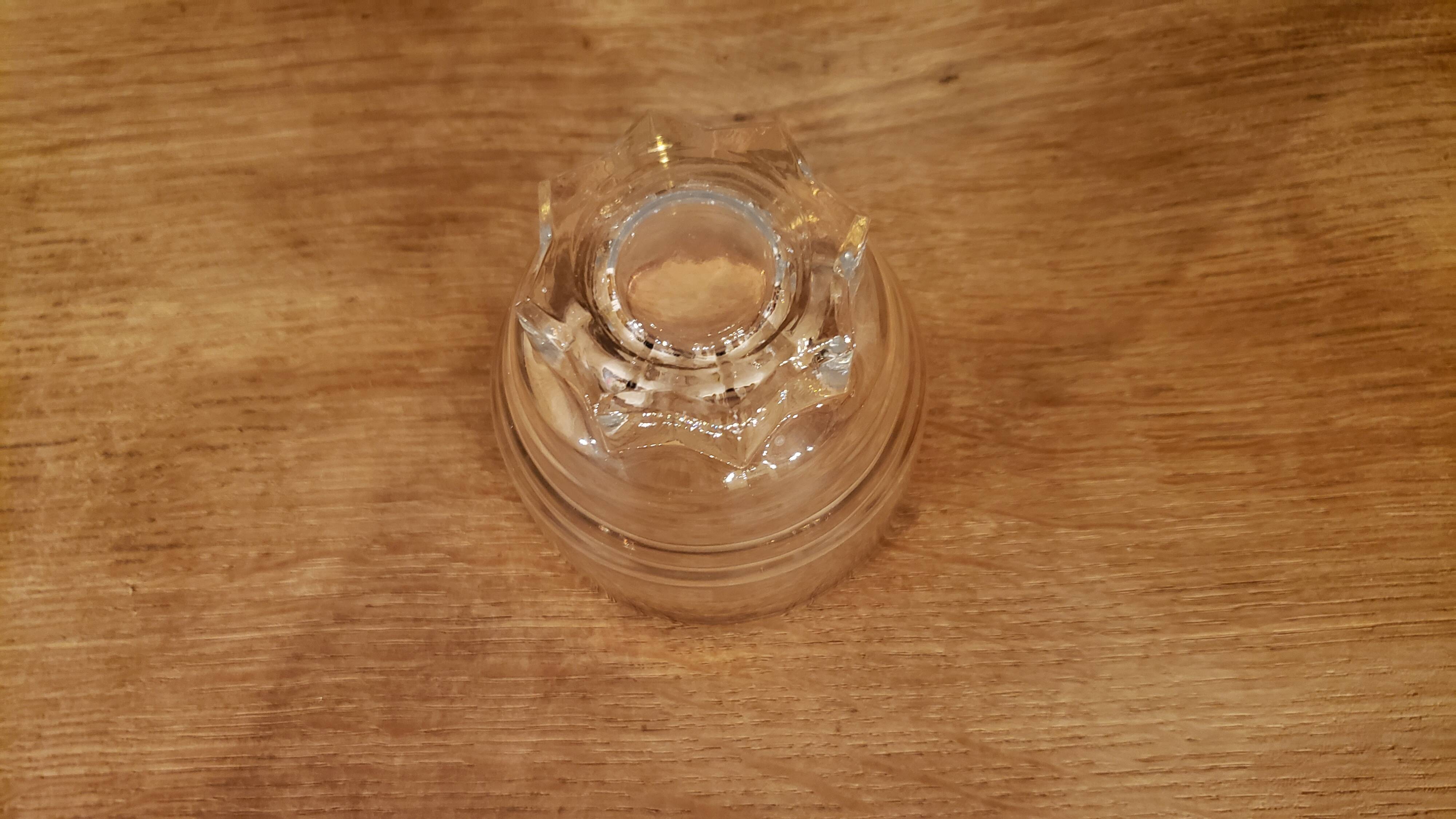 12 vintage glasses with star base and gold edging