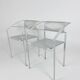 Vintage ‘Carrè VI’ metal arm chairs by Fly Line Italy 1990s