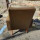 Vintage Scandinavian olive green armchairs
