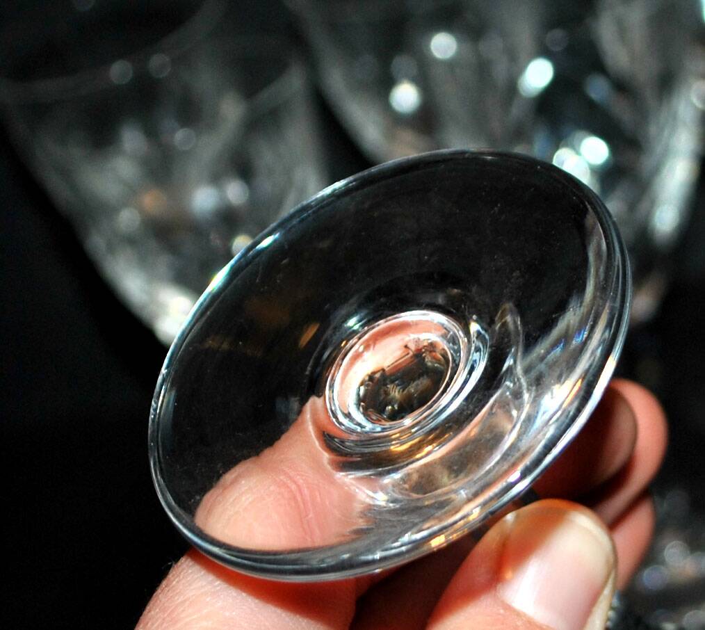 Set of 6 chantilly white wine glasses, cut crystal from saint-louis, h14cm