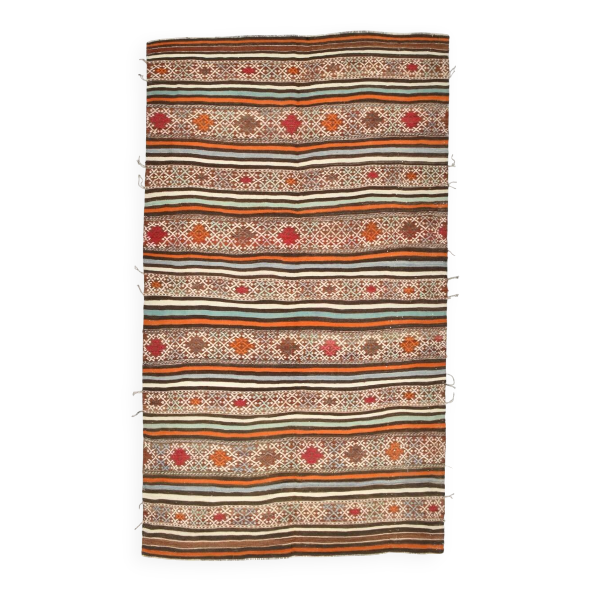 Faded Natural Orientel Kilim Rug, 146x252 Cm