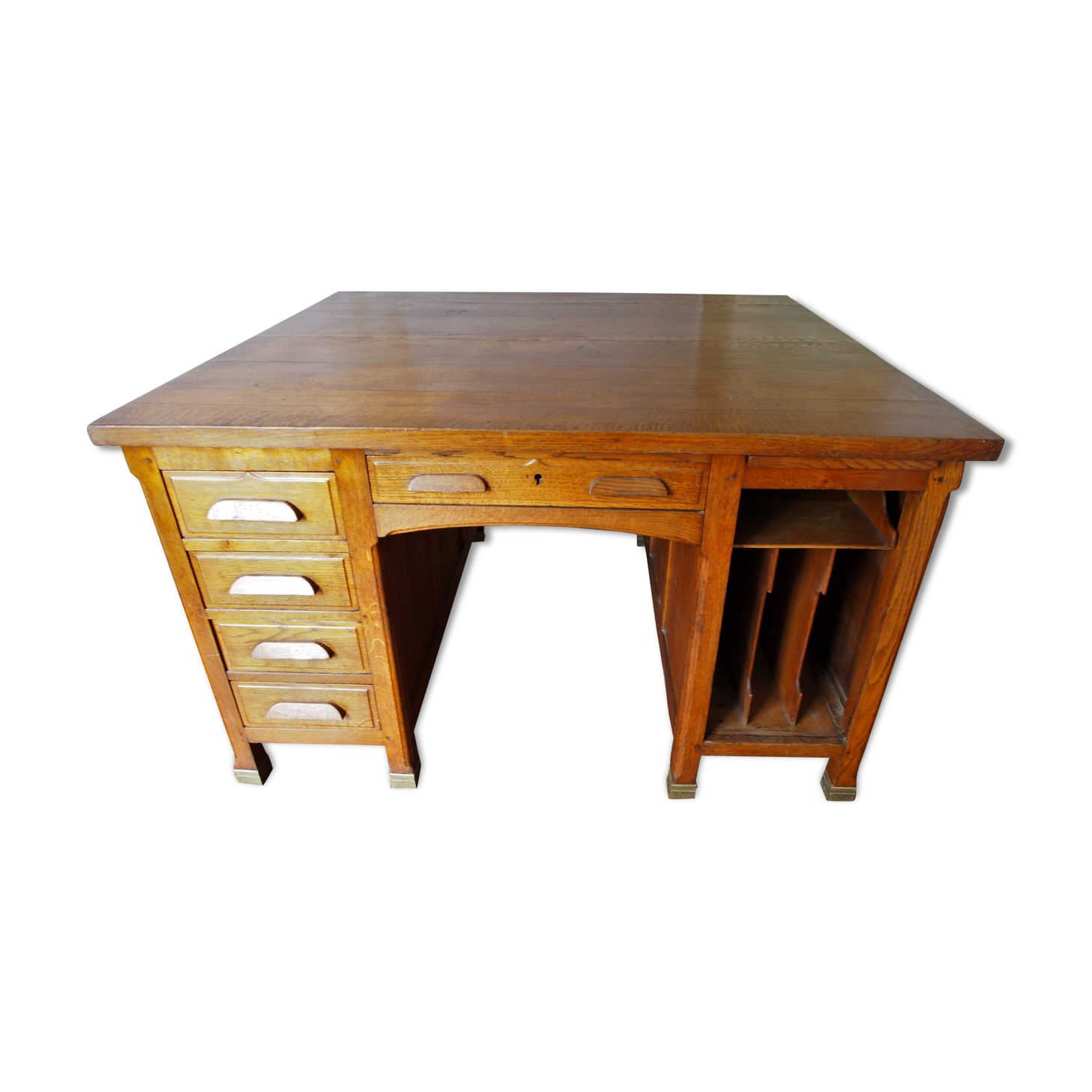 Desk double sided 1950 oak