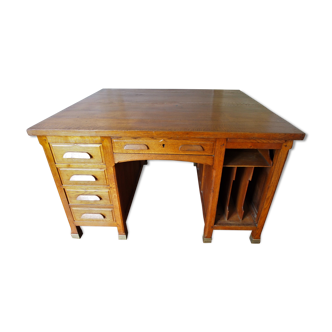 Desk double sided 1950 oak