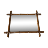 Antique wooden mirror turned bamboo style