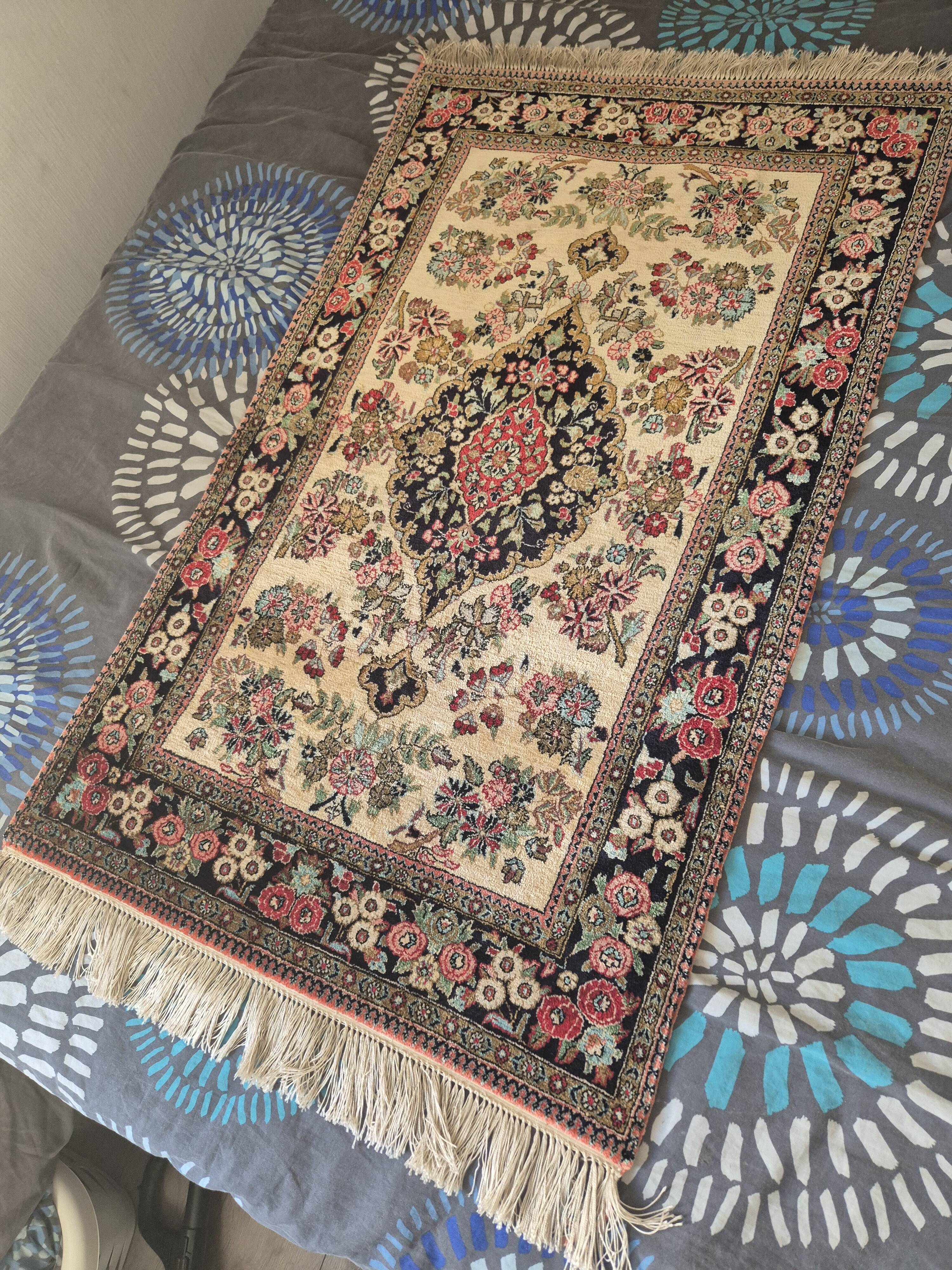 Petit Tapis Tabriz Jaune Médaillon – Format Couloir