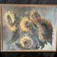 "Sunflowers" Oil on canvas signed