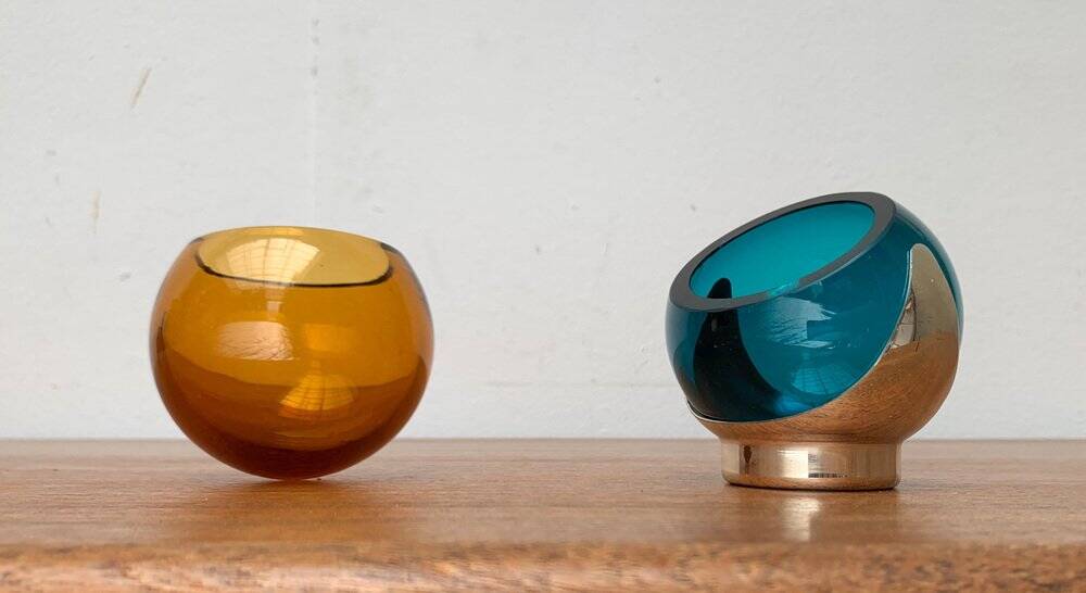 Set of 3 Mid-Century Space Age Art Deco German bowls by Quist, 1960s.
