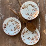 Fauvette plate, Gien x3