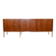 Mahogany Enfilade & Chrome Legs by Luigi Bartolini Vintage 1960