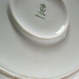 White porcelain lamp foot design geometric decoration 70s