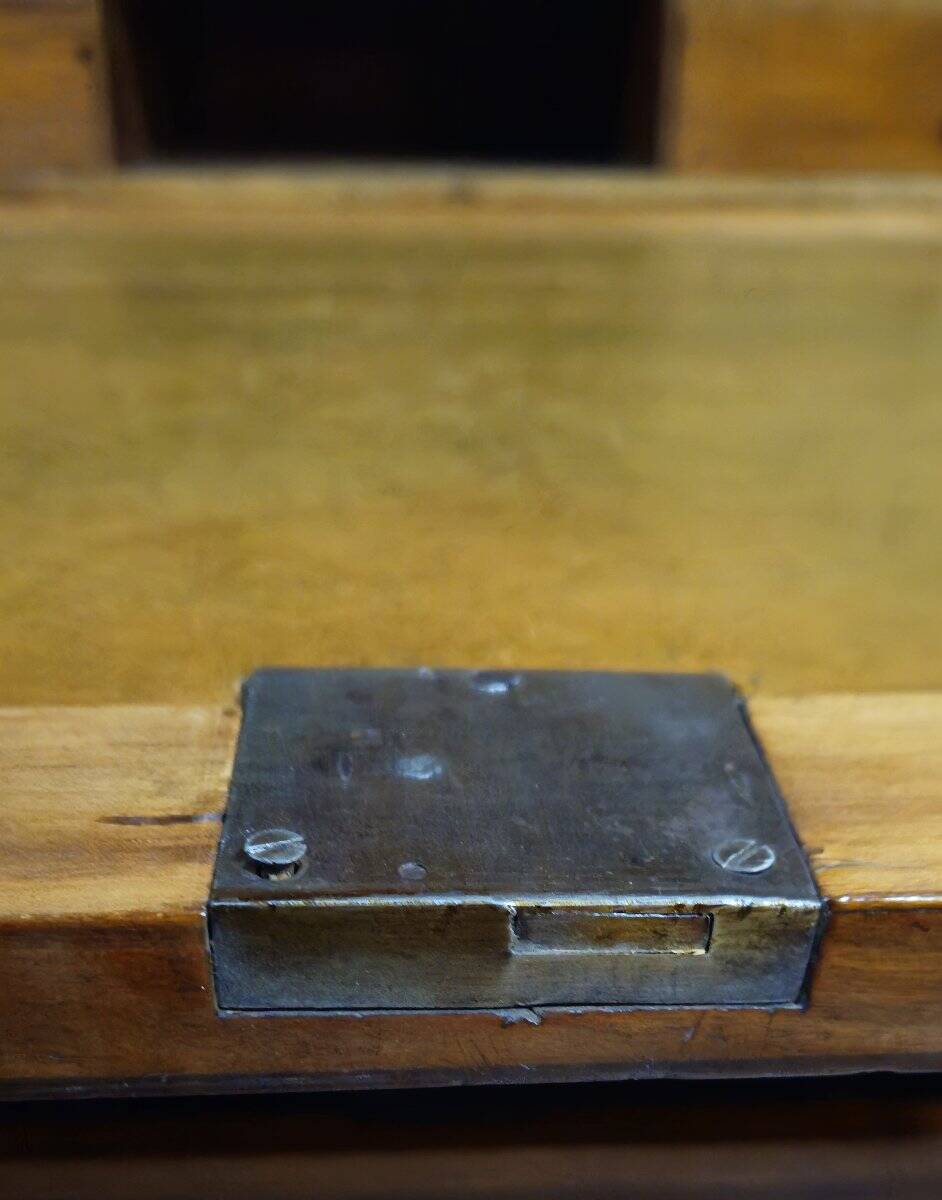 Mahogany drop-leaf secretary – Louis XVI period