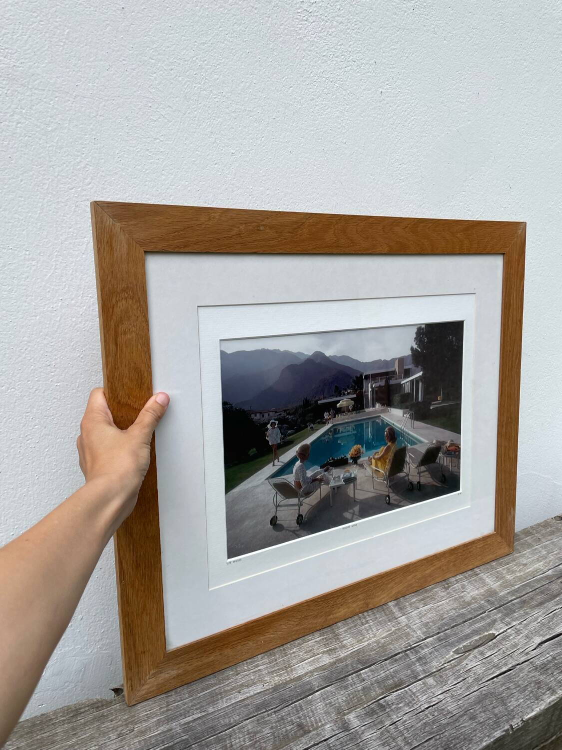 Original framed photograph of Aarons pool
