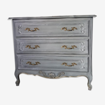 Patinated chest of drawers Louis XV style