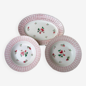 Assiettes et plat Digoin