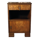 Art Deco walnut bedside table