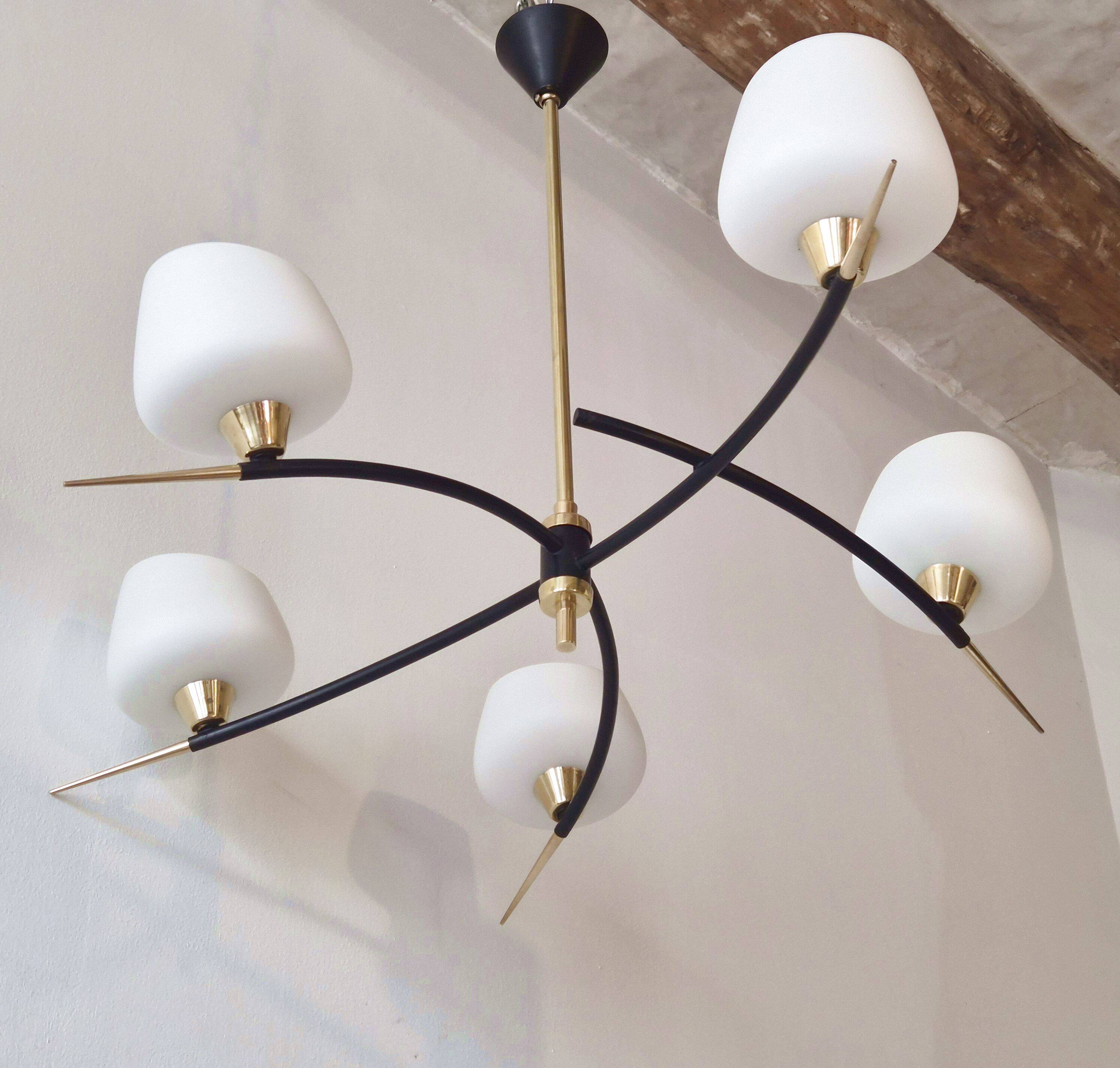Arlus 1950 vintage pendant light