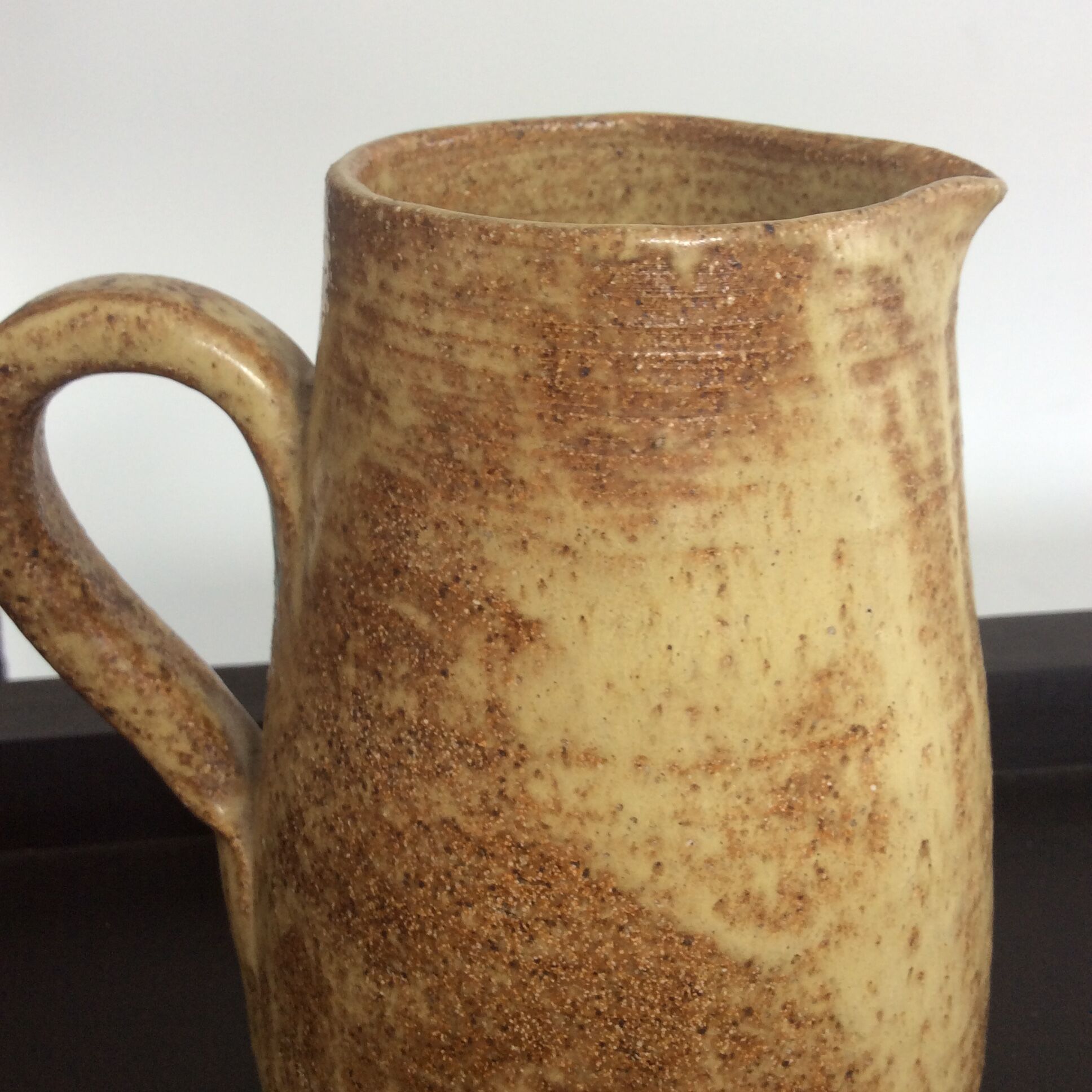 Vintage sandstone jug signed