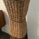 Vintage rattan and raffia floor lamp