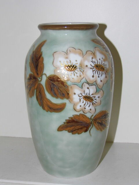 Limoges porcelain vase, signed Camille Tharaud