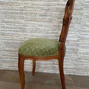Pair of 19th century Louis XV style chairs, Napoleon III period in walnut
