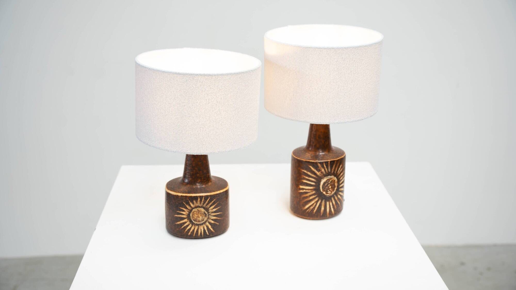 Pair of Sun series table lamps by Søholm for Bornholm