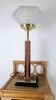 Art Deco table lamp with Monteuse base No. 25 and opaline glass.