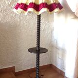 Lampadaire en bois tourné dans l'esprit de Charles Dudouyt / style art déco
