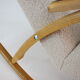 1960s beech bentwood rocking chairs in bouclé