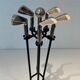Fire Necessary Golf Model in Black Lacquered Metal and Chrome Golf Clubs