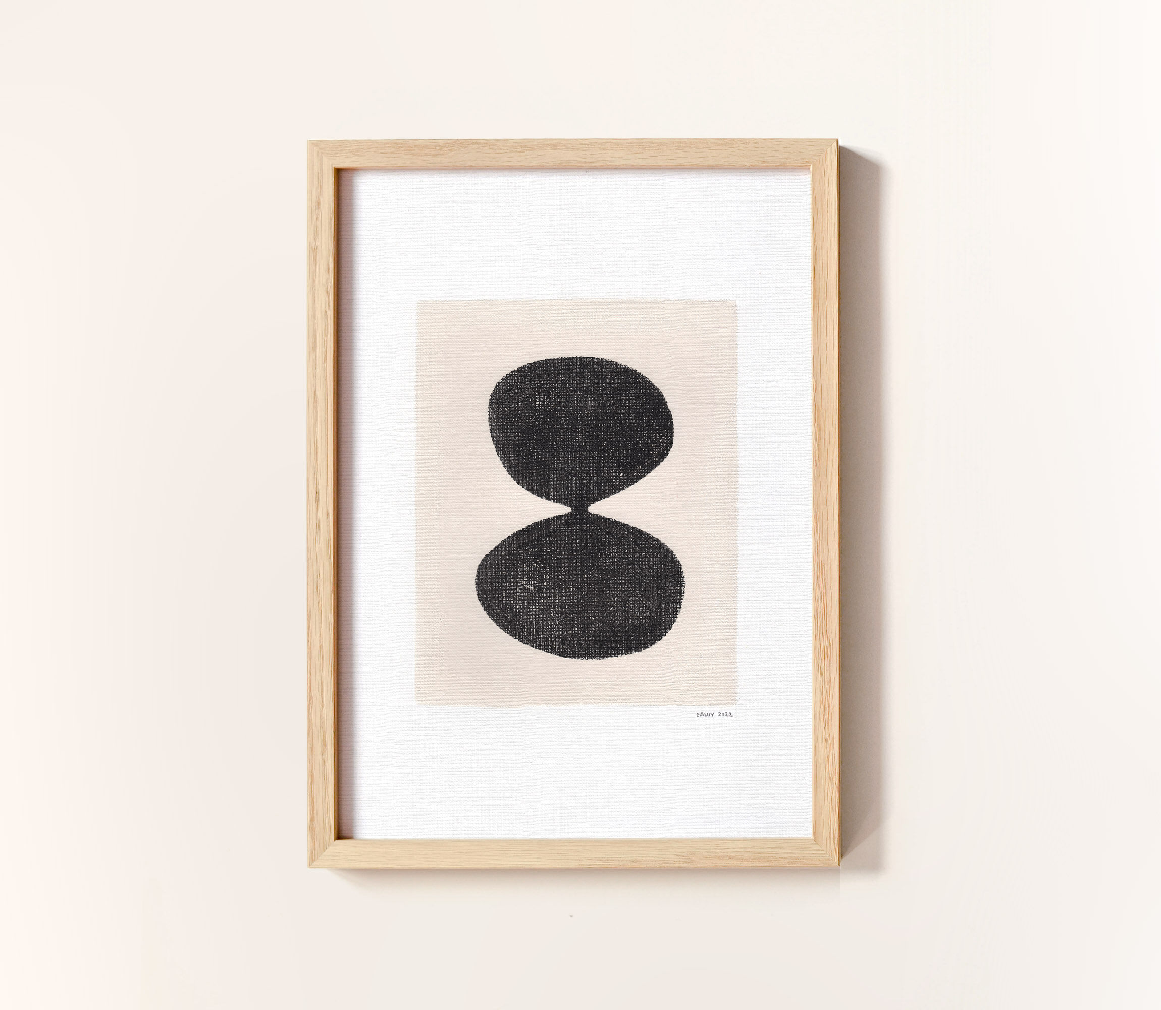 Peinture sur papier M633 signée eawy